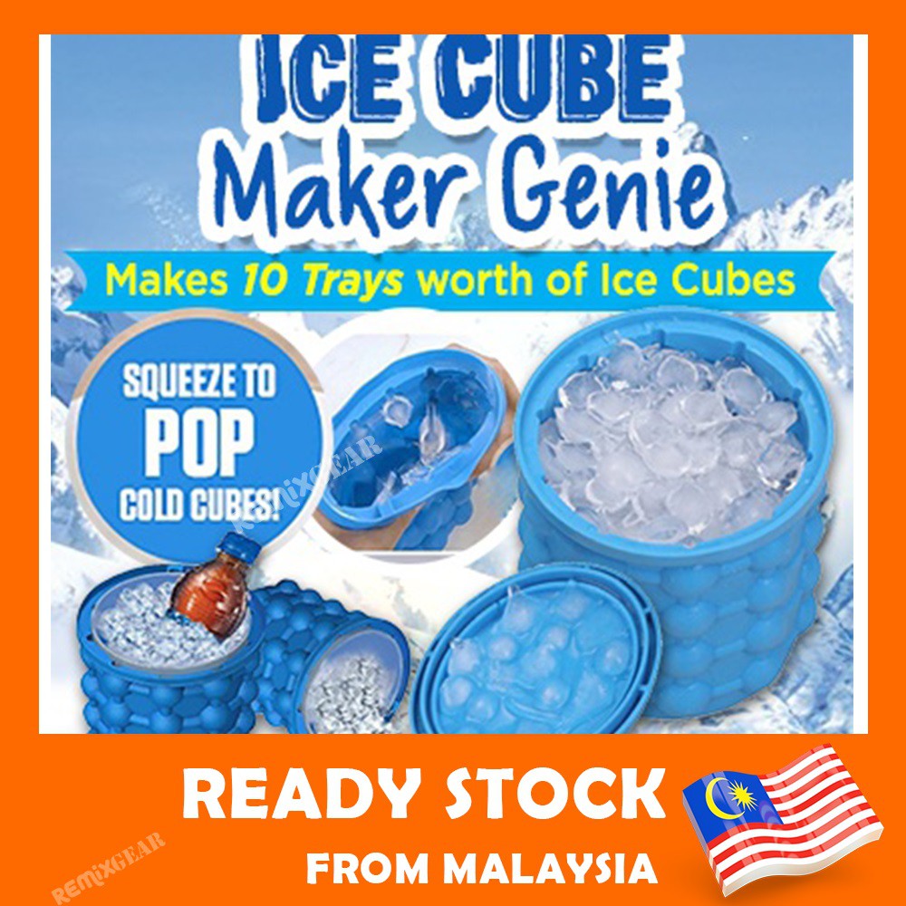 Magic Ice Cube Maker Silicone Rubber Tray Molds Saving Ice Bucket Bekas