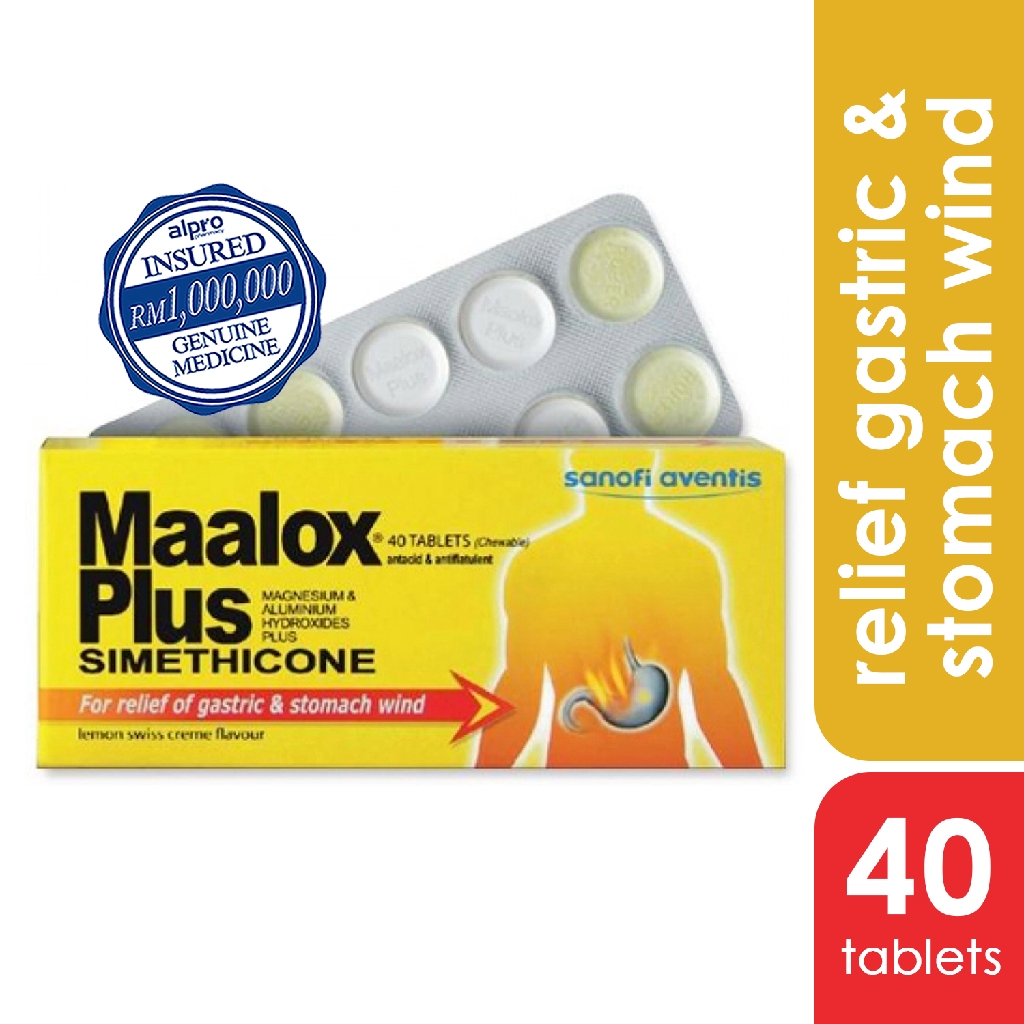 Maalox Plus (Relief Gastric & Stomach Wind) 10s x 4 Shopee Malaysia