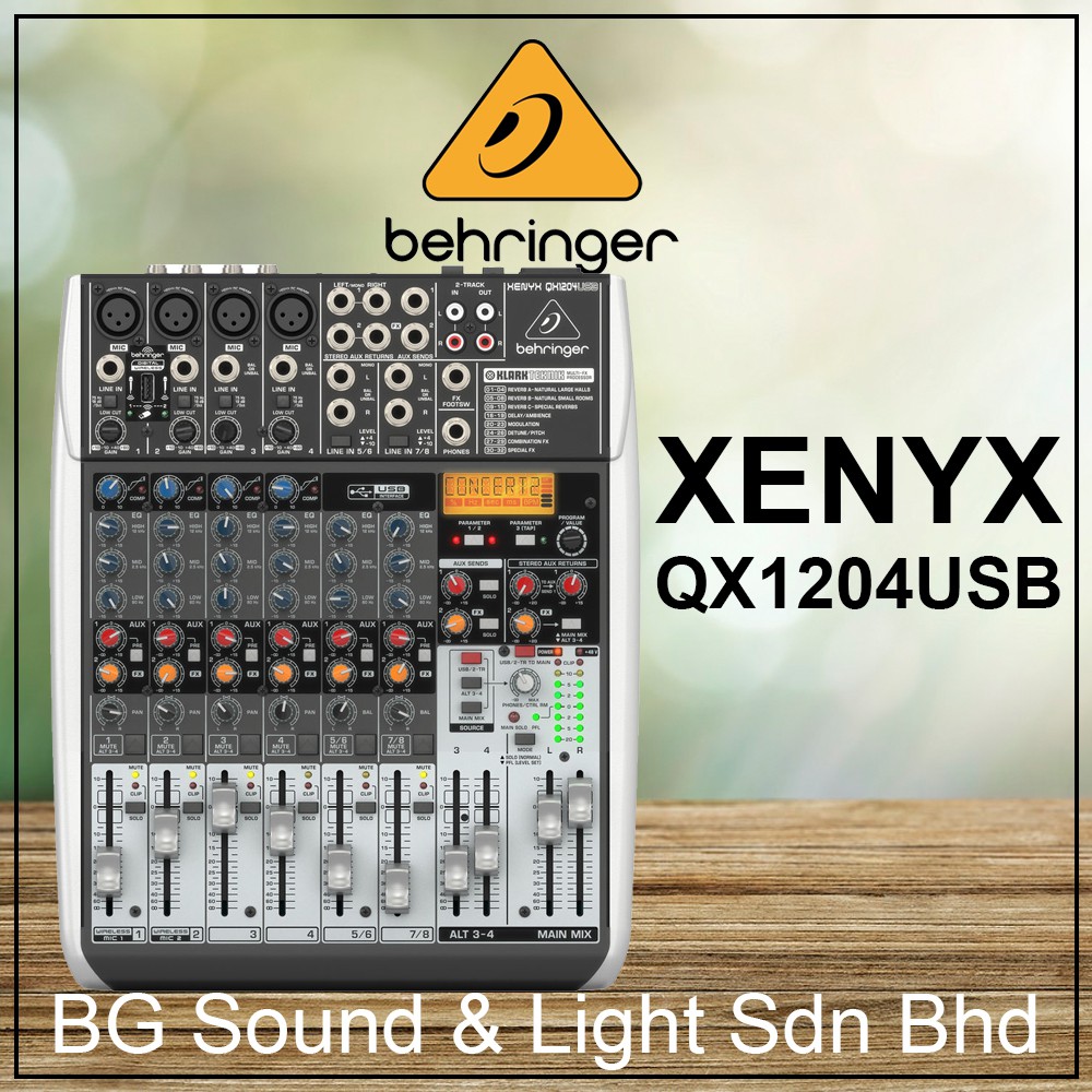 Behringer XENYX QX1204USB Mixer with USB and Effects (XENYXQX1204USB