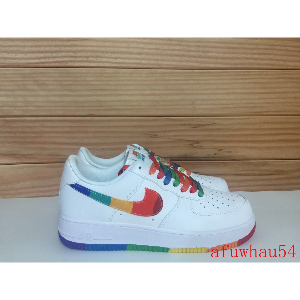 original) NIKE AIR FORCE 1 AF1 CJ0524 102 Rainbow Shoe Size36-45 | Shopee  Malaysia