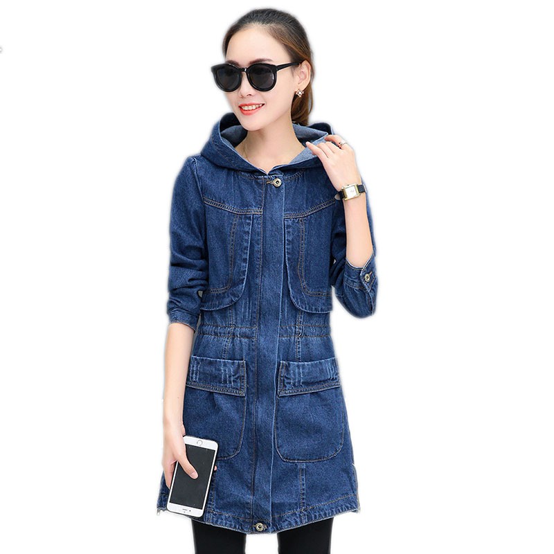plus size denim trench coat