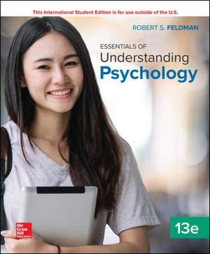 Essentials of Understanding Psychology [Paperback] 13th edition by Feldman - ISBN 9781260092073 / 1260092070