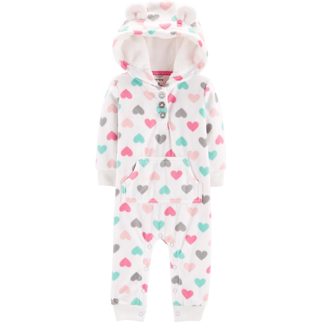 hooded fleece jumpsuit baby