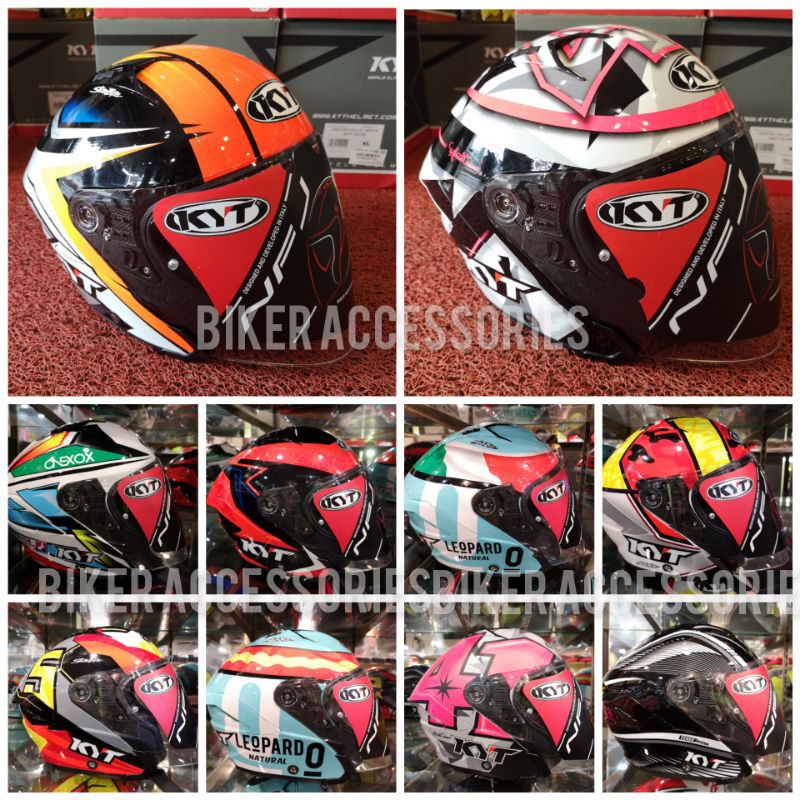 Kyt Nfj Helmet 100 Original Open Face Helmet Honda Demon Petronas Asian Fitting Shopee Malaysia