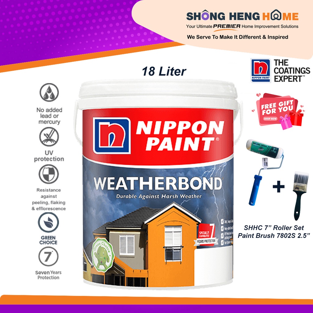 18L Nippon Paint [Weatherbond] (WB) Exterior Wall [SUN GLINT OW