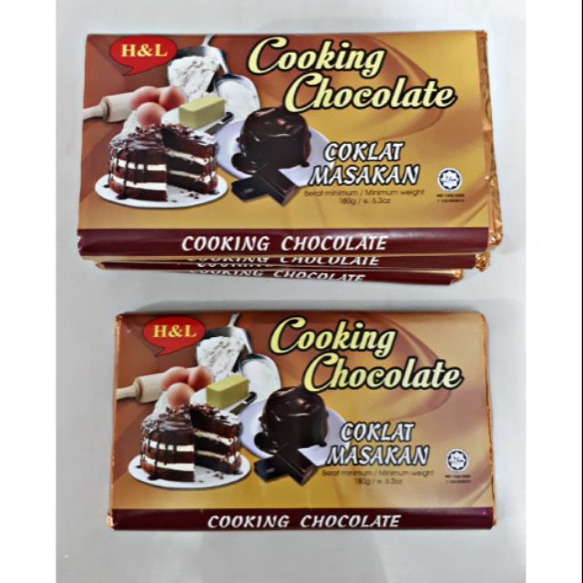 H L Cooking Chocolate Coklat Masakan  180g Shopee 