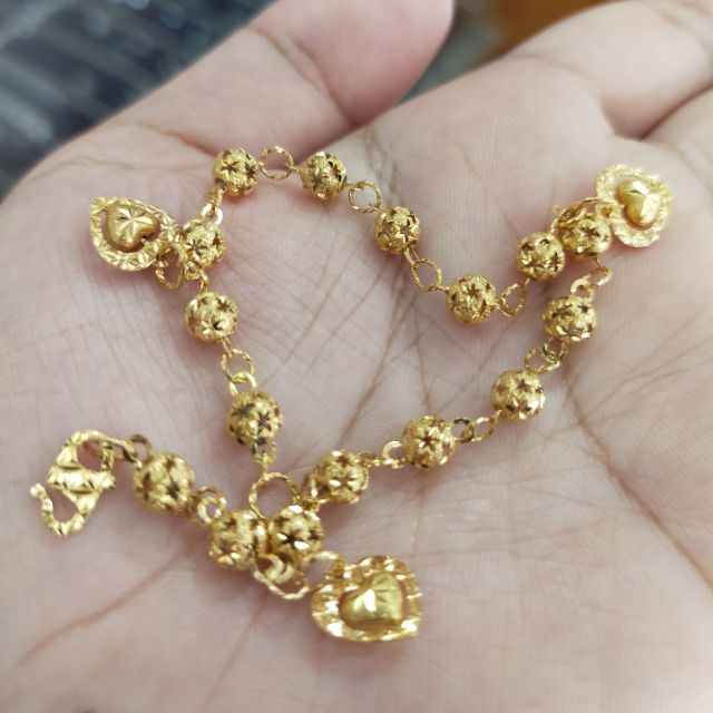 Emas 916 Gelang Tangan Bulat Star Shopee Malaysia
