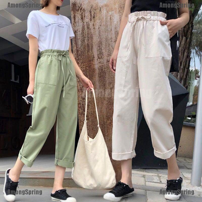 cotton casual pants for ladies