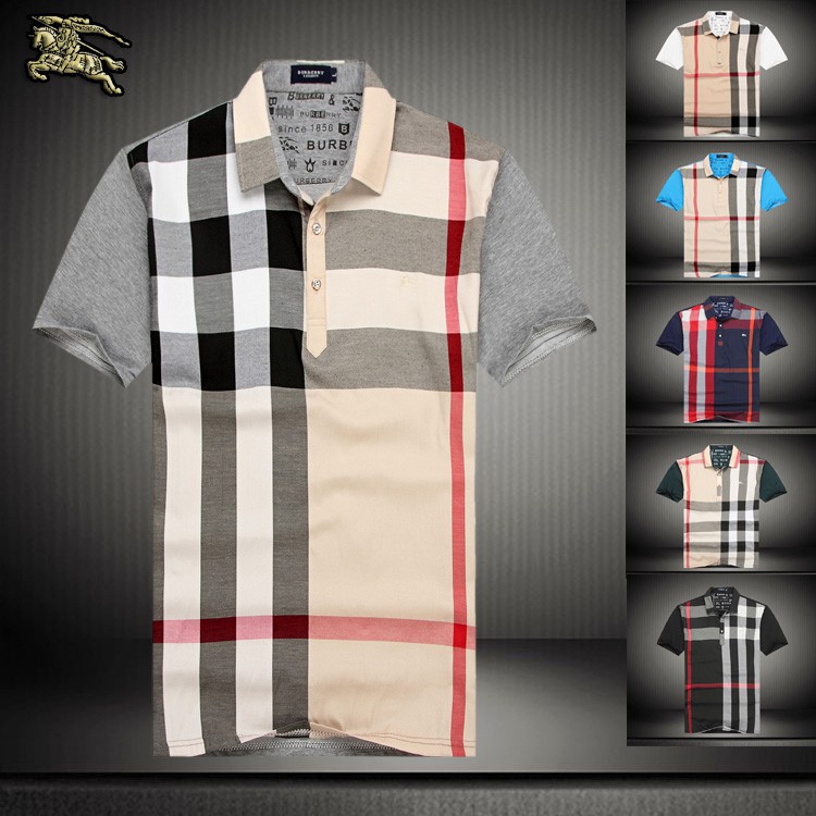 Download Burberry men fashion trend Men's Plain Polo Shirt casual ...