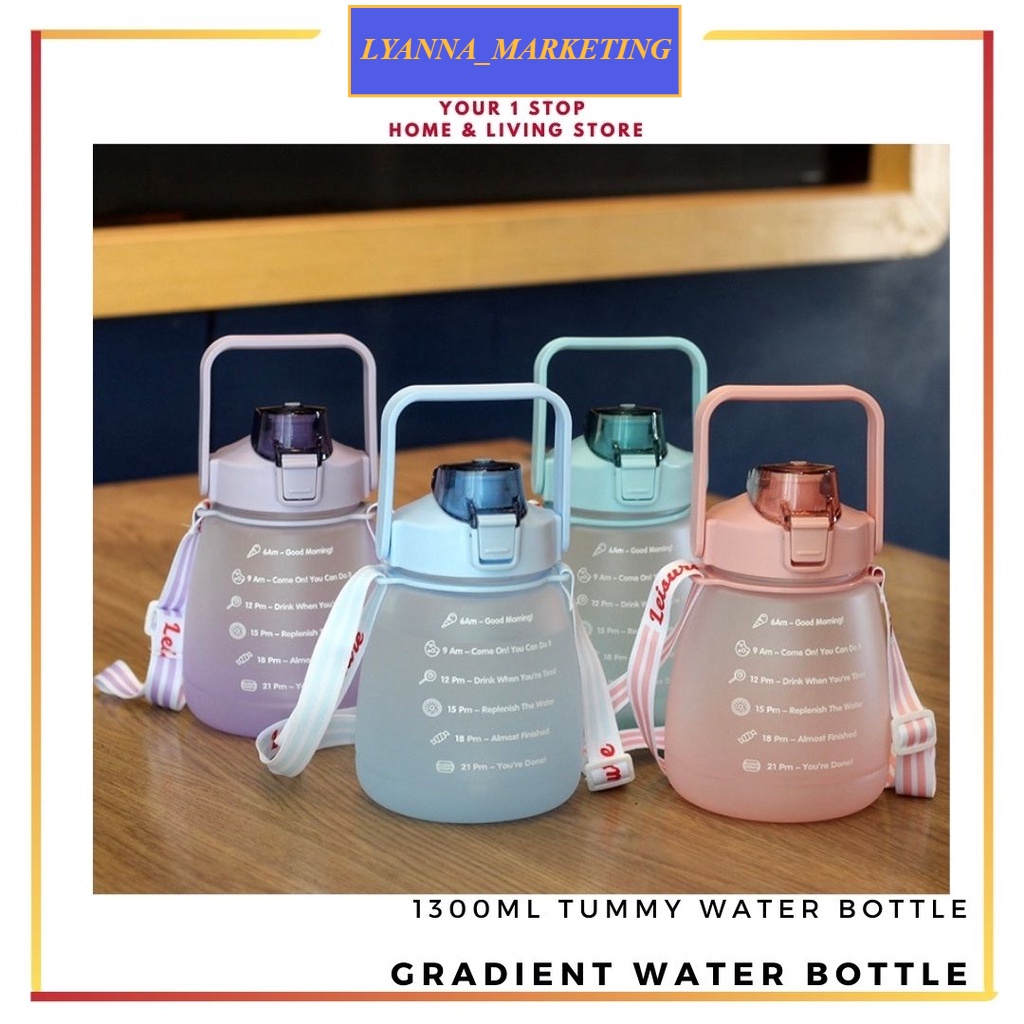 READY STOCK! VIRAL BOTOL Water Bottle Gradient Large Capacity Leakproof ...