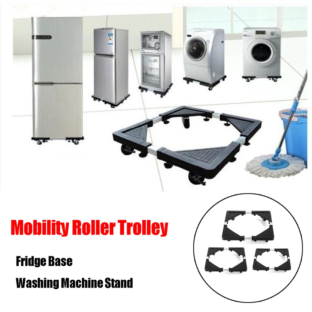 2 x UNIVERSAL Refrigerator Appliance Wheel Adjustable Trolley Roller Extendable