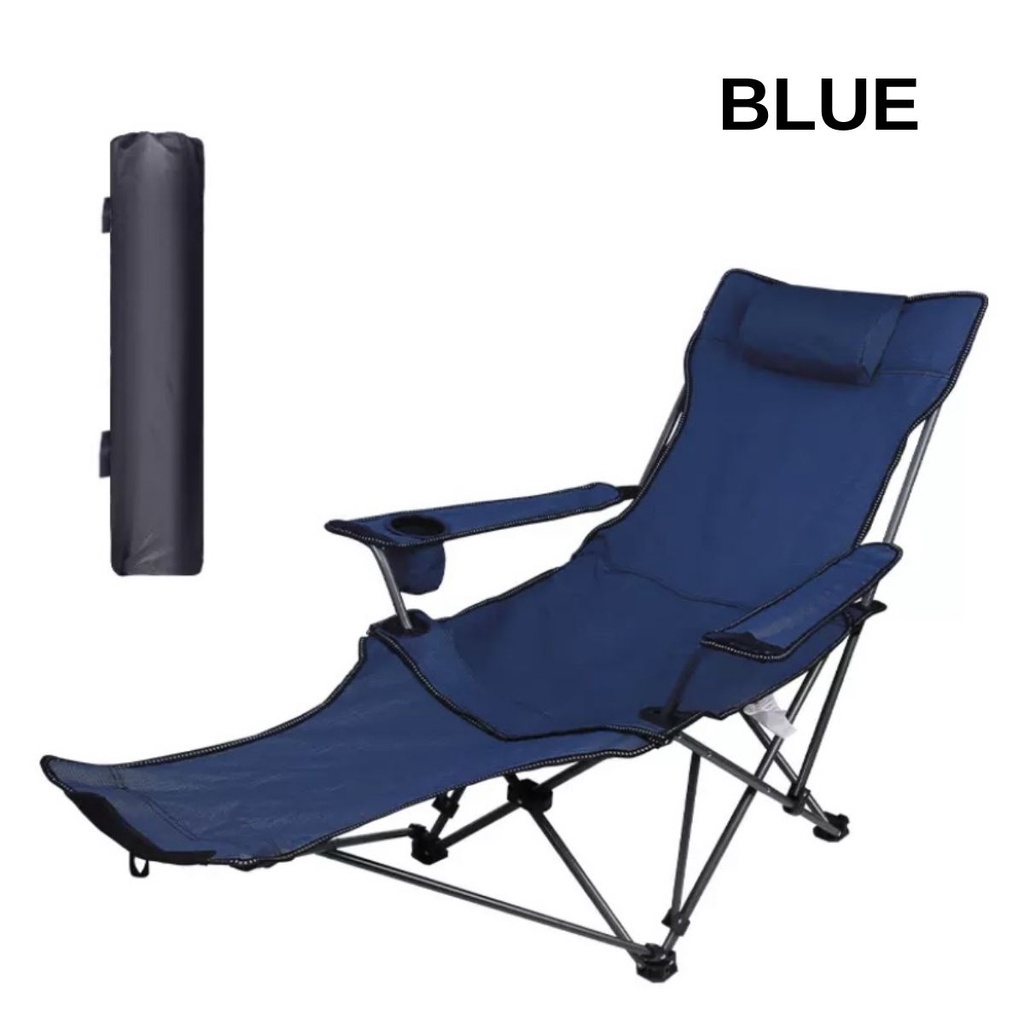 Portable Folding Camping Chair Arm Rest Cup Holder Foldable Adjustable Sleeping Outdoor Leisure Kerusi Rehat (HY8089)