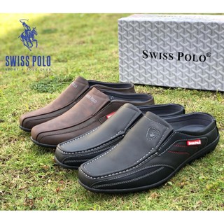 Swiss Polo Men Loafers/ PU Leather Comfortable Moccasins/ Kasut Kulit Office Konvo Bersanding Majlis / Comfort Selesa