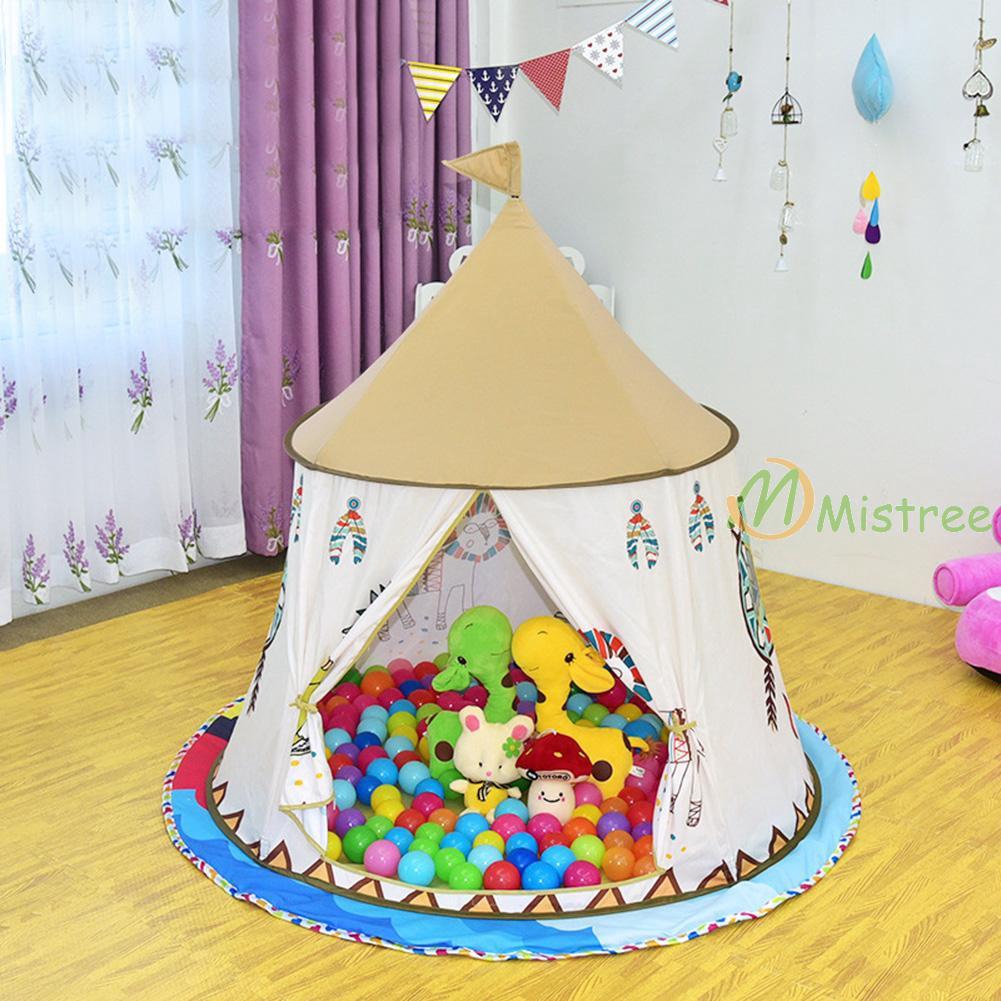 Mistree Portable Kids Teepee Tent Princess Castle Indoor Game