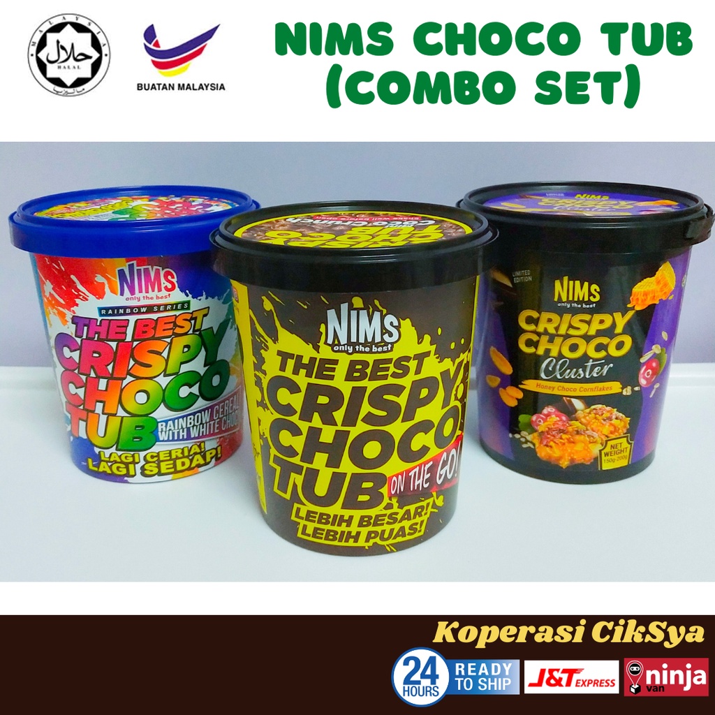 [ CHOCOJAR ] NIMS CRISPY CHOCO TUB (COMBO SET) | Shopee Malaysia