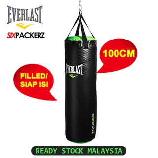 Everlast Everstrike Punching Bag Training 100cm MuayThai Boxing Leather FILLED | Shopee Malaysia