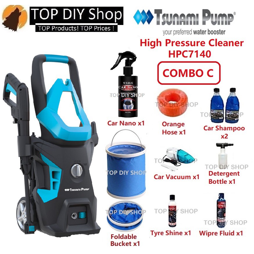 Buy Tsunami Water Jet Hpc7140 1800w Water Jet High Pressure Cleaner Water Pump 140 Bar Water Jack Water Pressure Jet Seetracker Malaysia