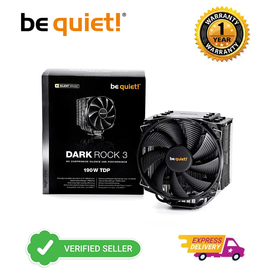 Be quiet! Dark Rock 3 No Compromise Silence and Performance CPU Cooler