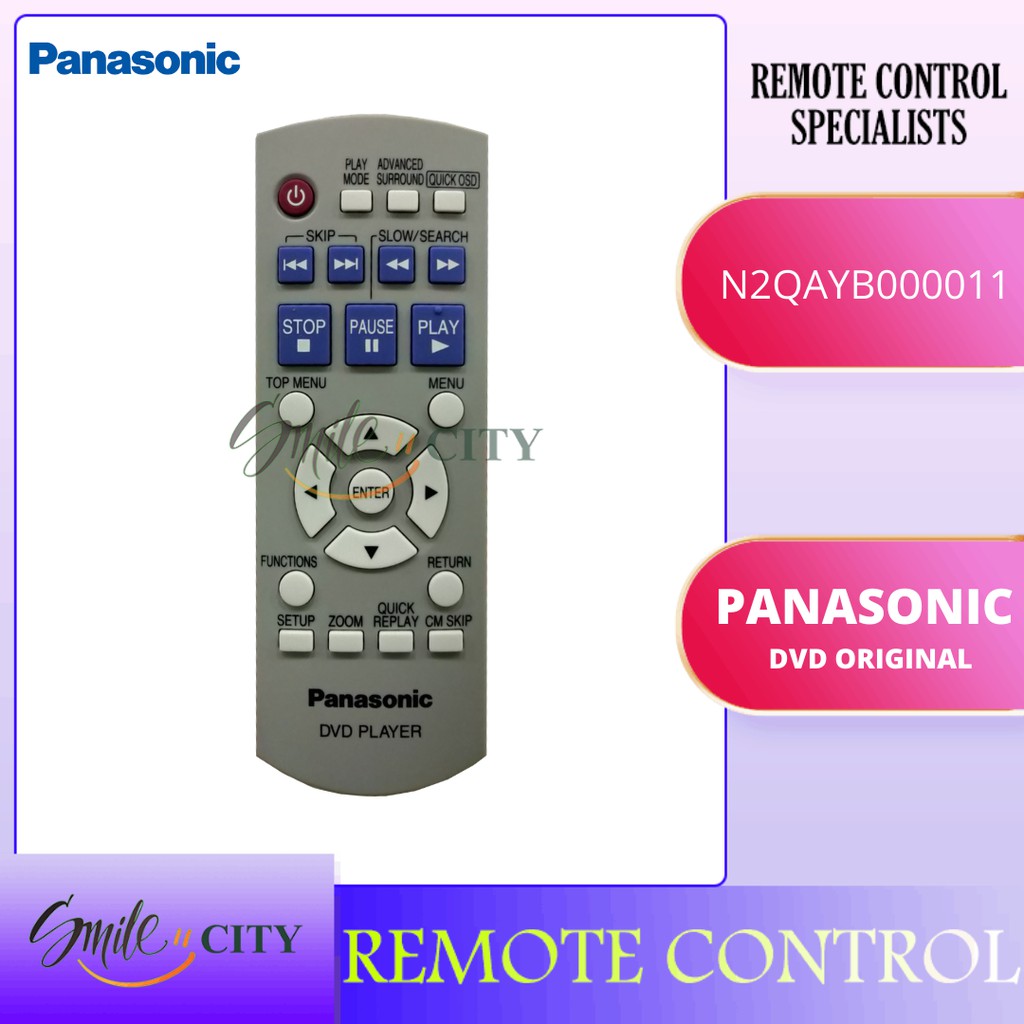 [ORIGINAL] N2QAYB000011 PANASONIC DVD REMOTE CONTROL Shopee Malaysia