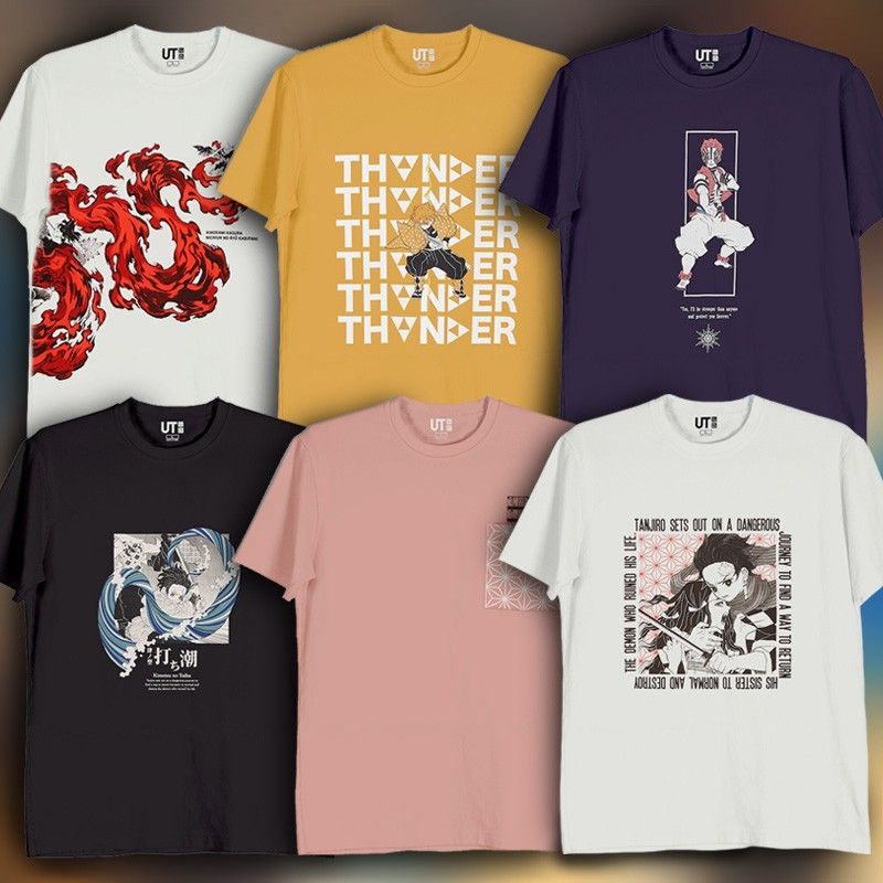 Uniqlo Men S Women S Wear Ut Manga Printed T T Shirts Short Sleeves Demon Slayer Series Shopee Malaysia