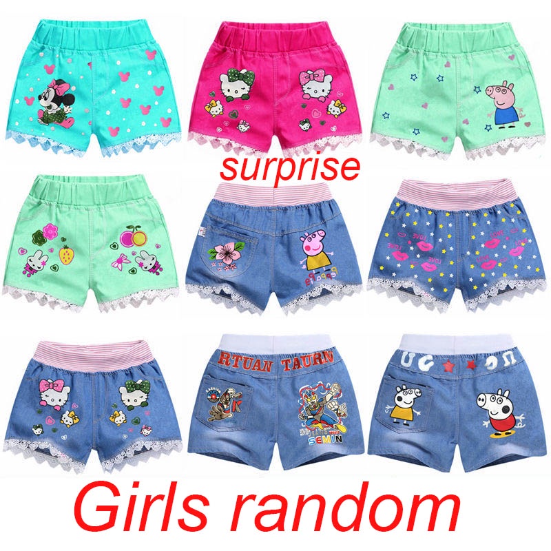 Girls Jeans Short Pants Baby Casual Mickey Girl Kids Denim Shorts