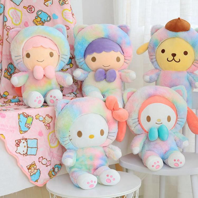 rainbow hello kitty plush
