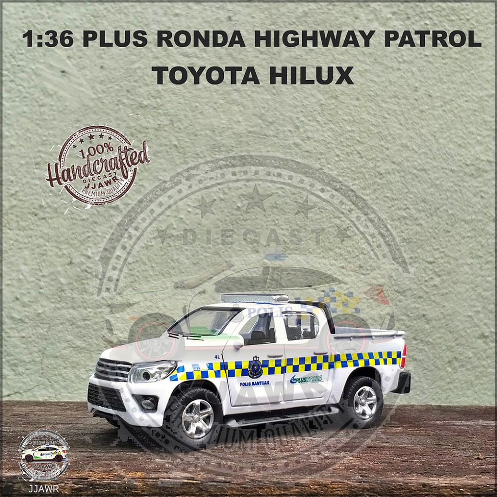 Plus Ronda Hilux 1 36 Plus Ronda Highway Patrol Pickup Model Diecast Toy Shopee Malaysia