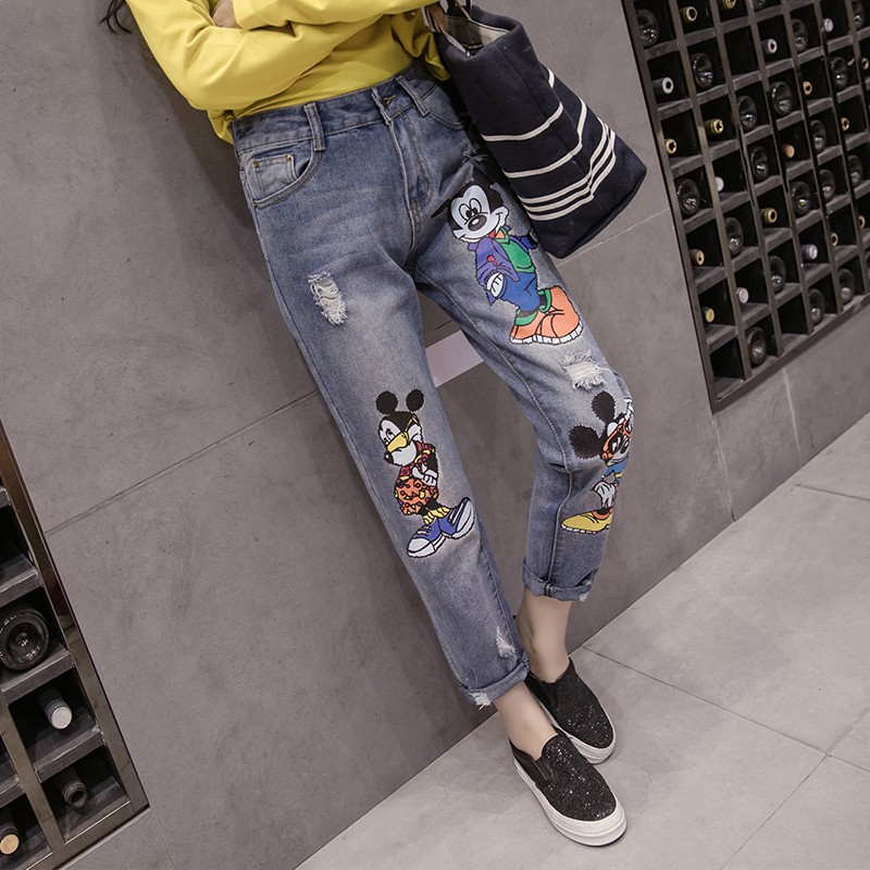 plus size mickey mouse jeans
