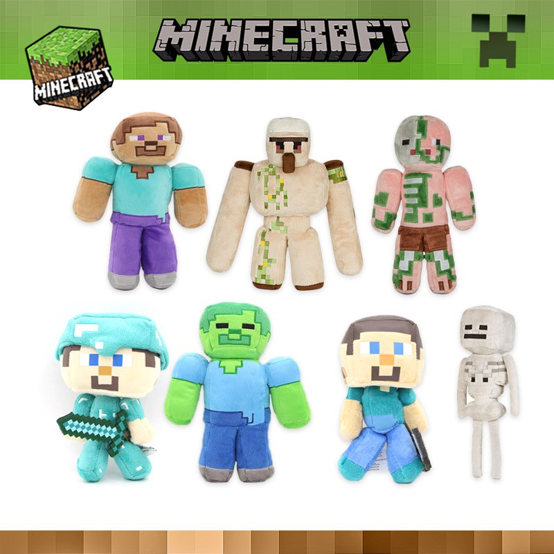 ready stock minecraft series plush toy creeper steve enderman zombie stuffed animals doll