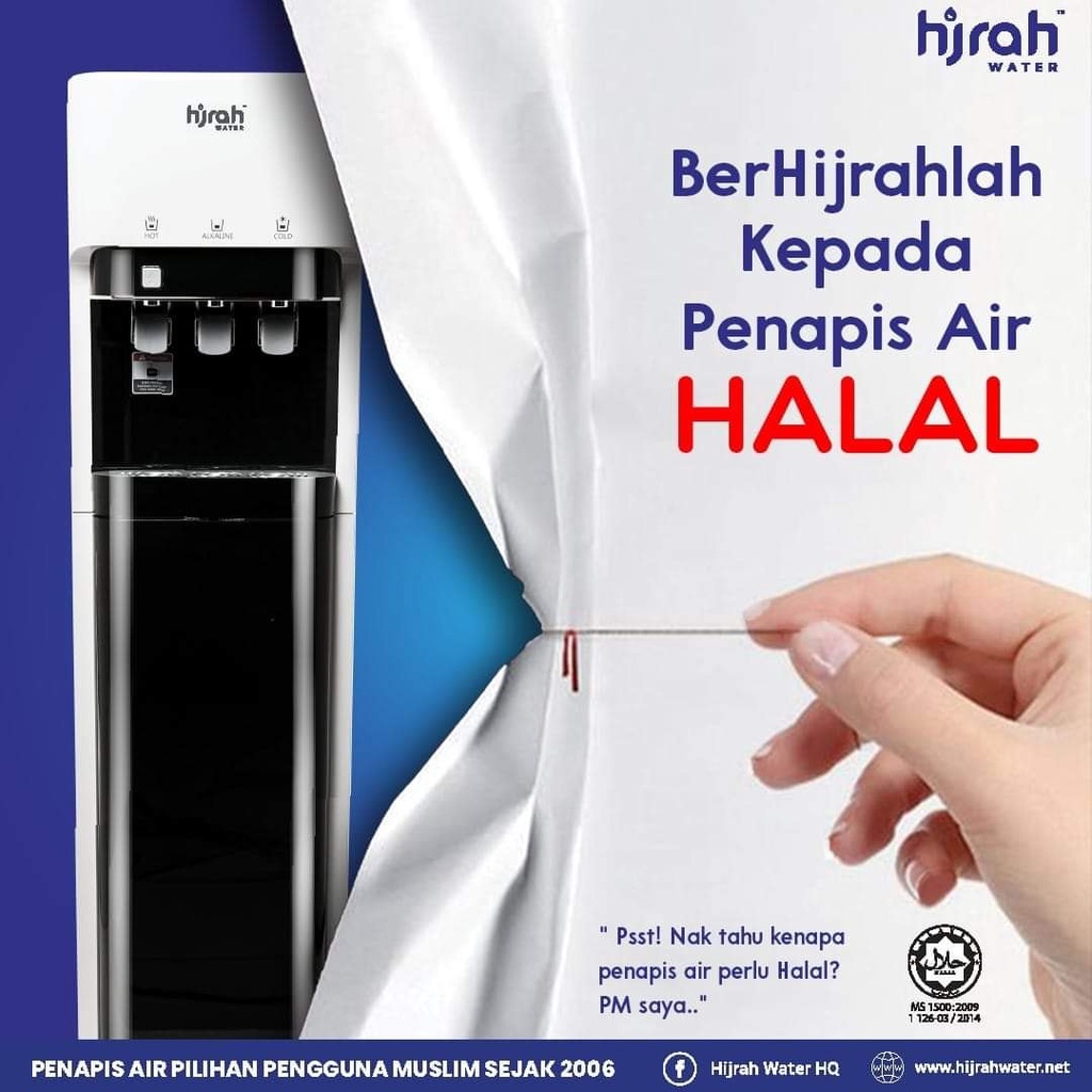 #HijrahHalal #BMF Penapis Air Halal Hijrah Water - Water Dispenser MINERAL, ALKALI, KALSIUM, KOLLAGEN,