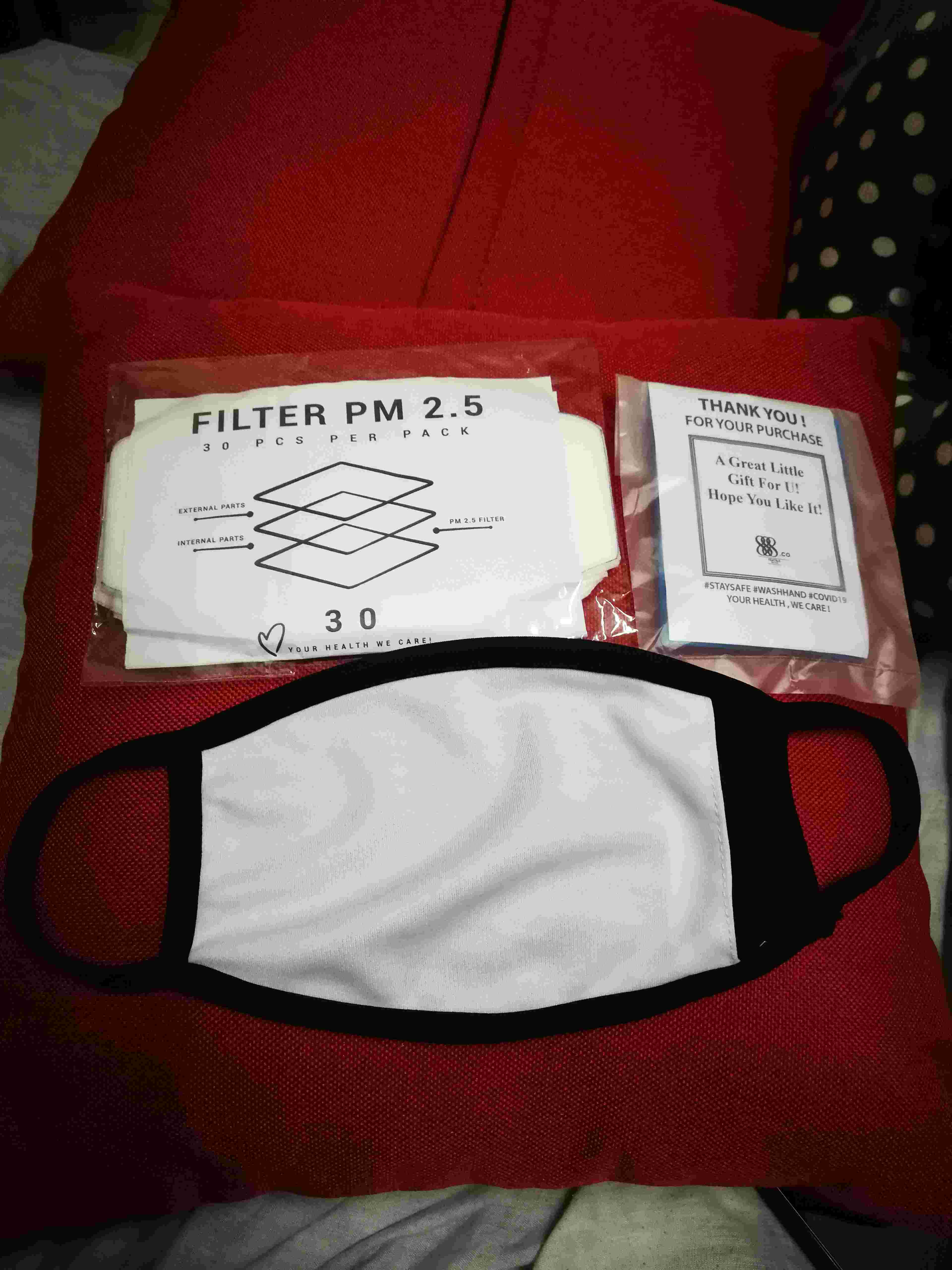 888.CO [READY] Microfiber Face Mask Reusable After Wash(removable middle filter)to prevent Covid
