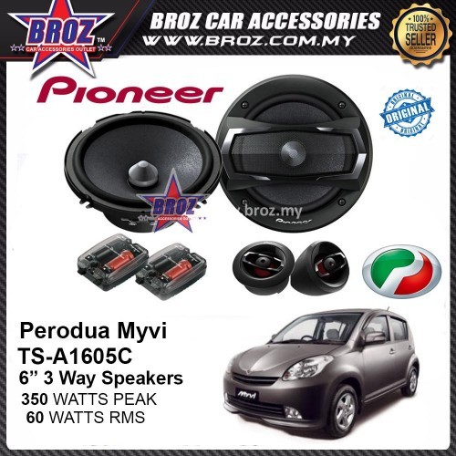 Perodua Myvi Front Speaker PIONEER TS-A1605C 6.5  Shopee 