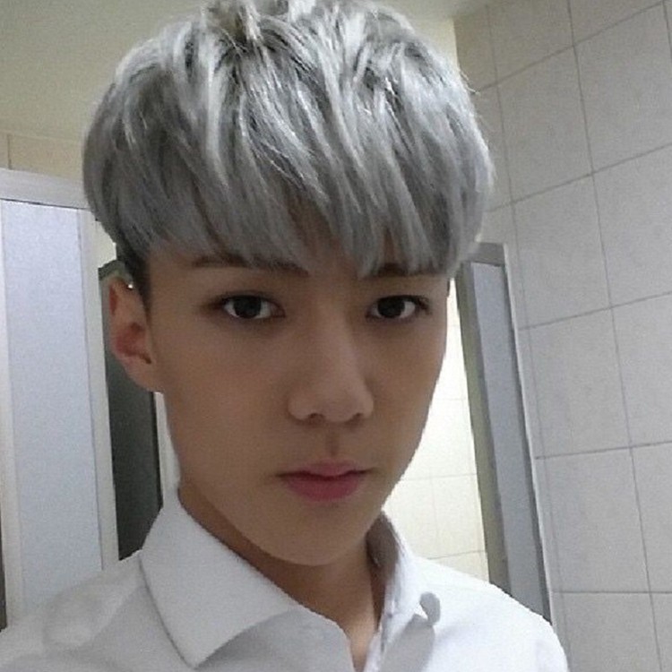 Korean Handsome Men S Wigs Based On Grandma S Gray Short Straight