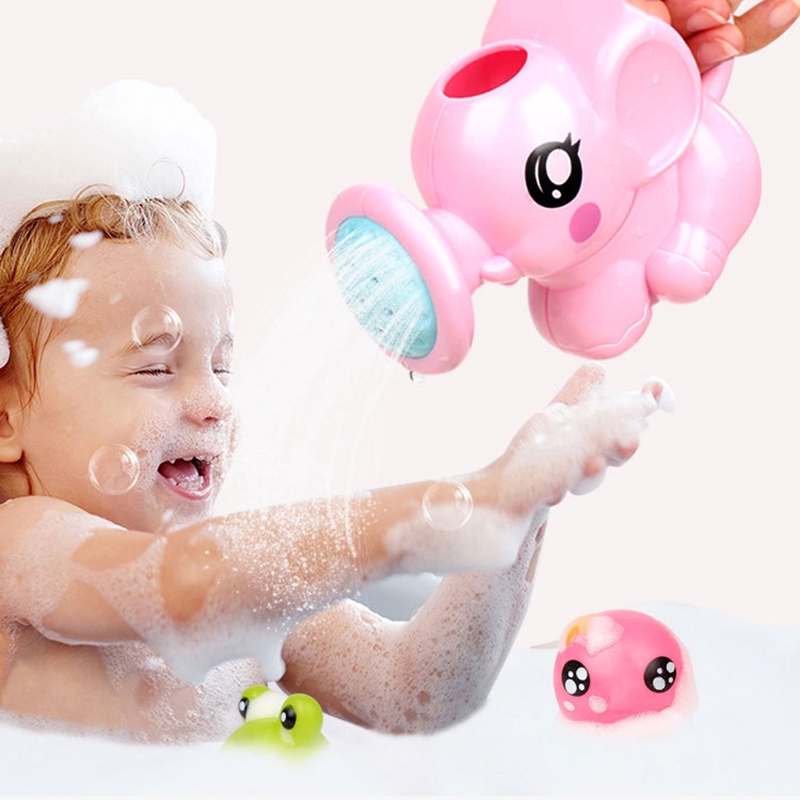 Kids Shower Bath Toys Cute Elephant Watering Pot Toys Baby Faucet