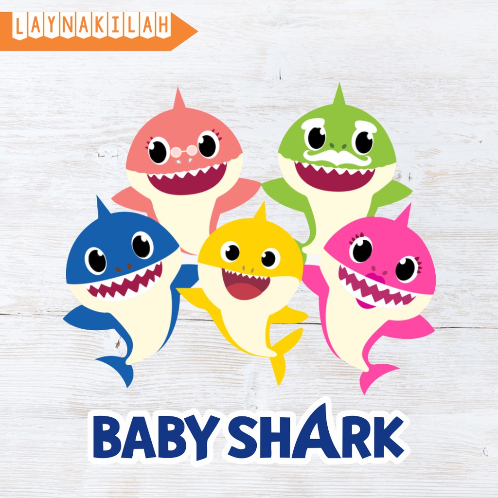 5pcs Baby Shark Characters Cupcake Topper Cake Decoration For Birthday Party Shopee Malaysia