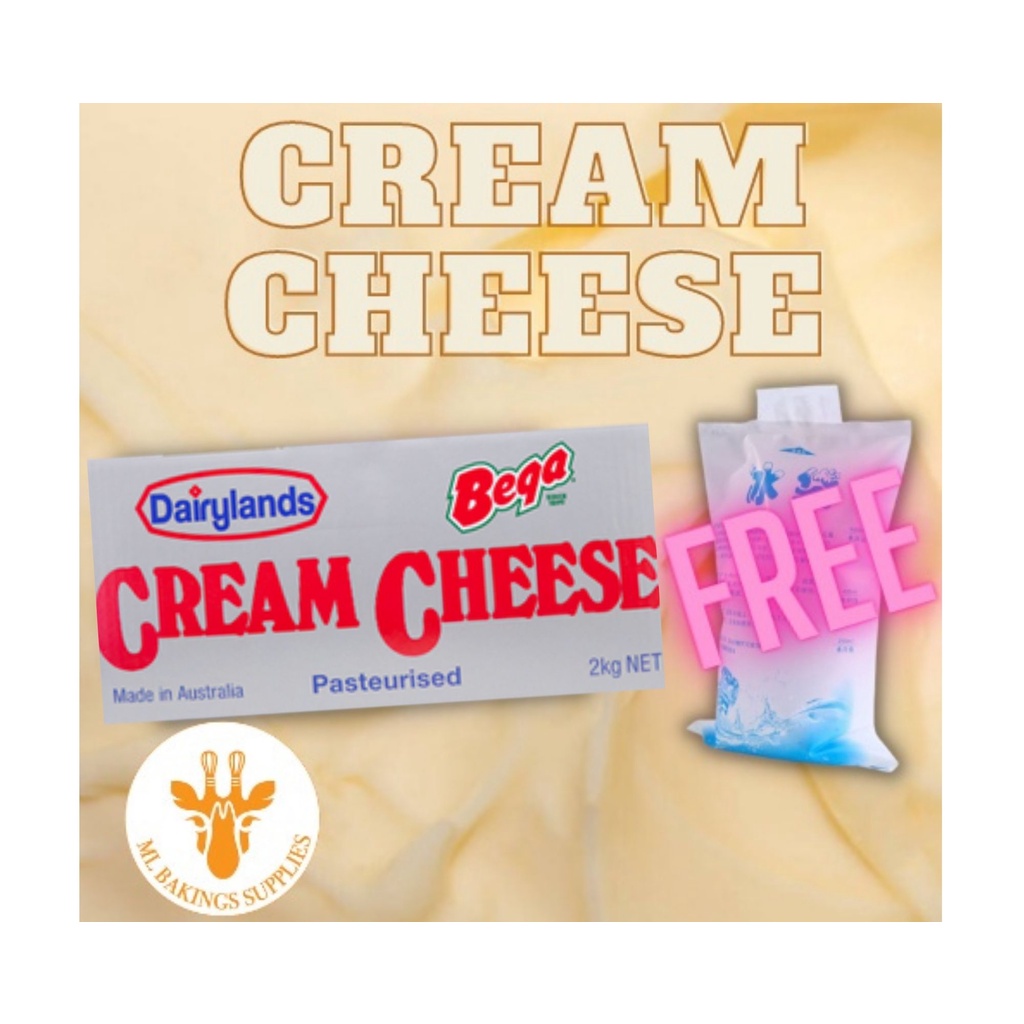 [READY STOCK] DAIRYLAND CREAM CHEESE / BAKING 2kg (Halal) with ice bag