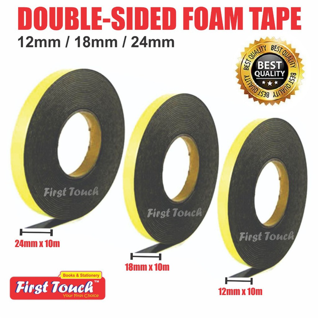 Double Sided Eva Foam Tape 10meter 24mm 18mm 12mm Shopee Malaysia