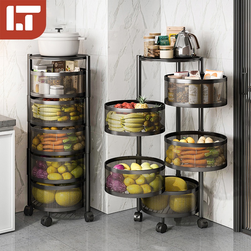 Rak dapur Onion Rack Rak Bawang kitchen Rotating rack organizer rak ...
