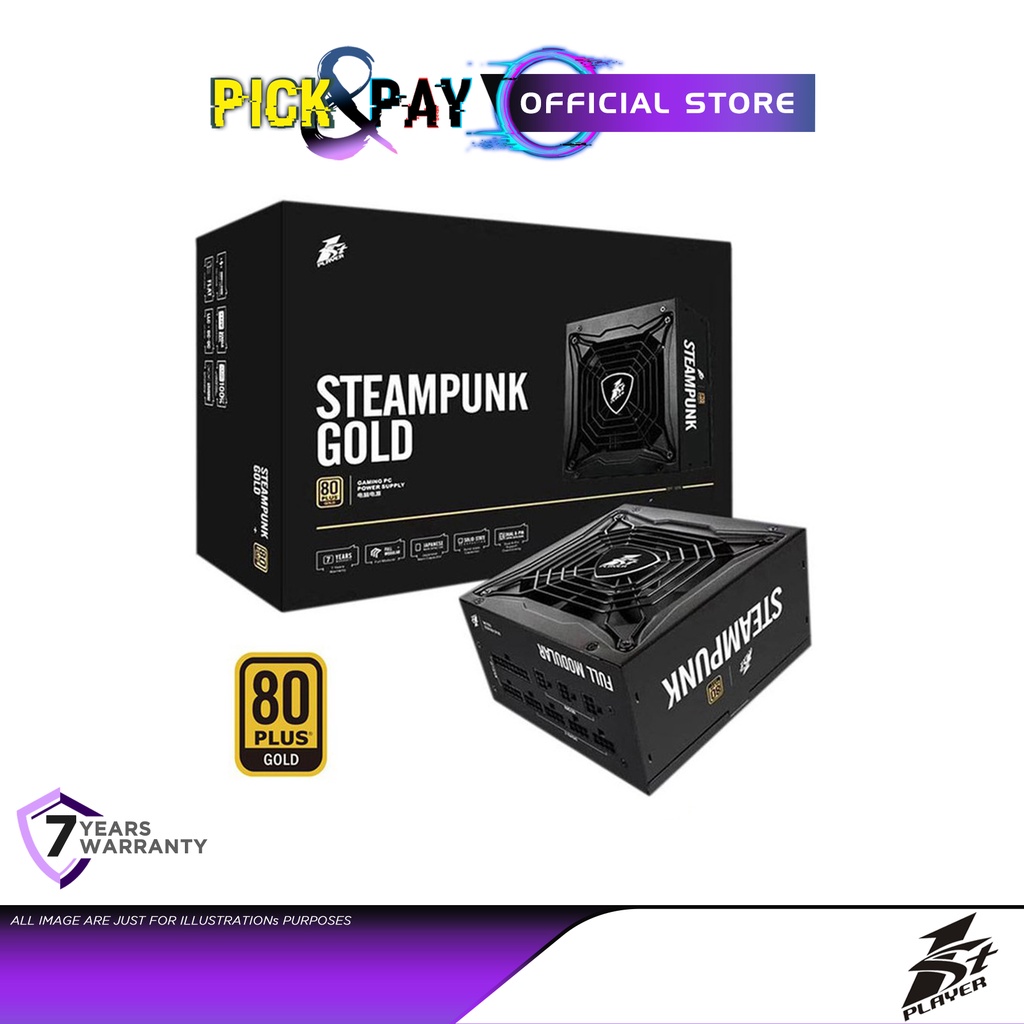 1st Player Steampunk PS-850SP 850W 80 PLUS GOLD Full Modular Gaming ...
