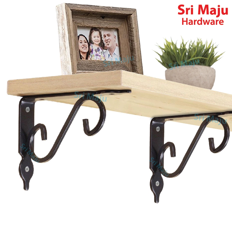 MAJU Solid Classic L Shelf Bracket Antique Copper Wall 