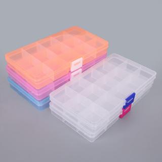 Adjustable Slots Plastic Jewelry Box Storage Case Craft Jewelry Organizer Beads Earrings Rings Gift Boxes Small Carton Packing
