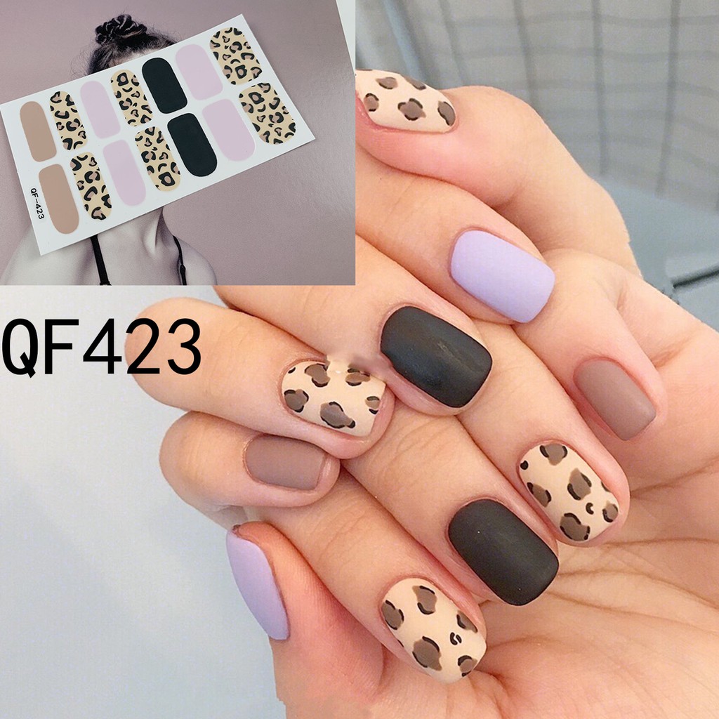 leopard nail decals