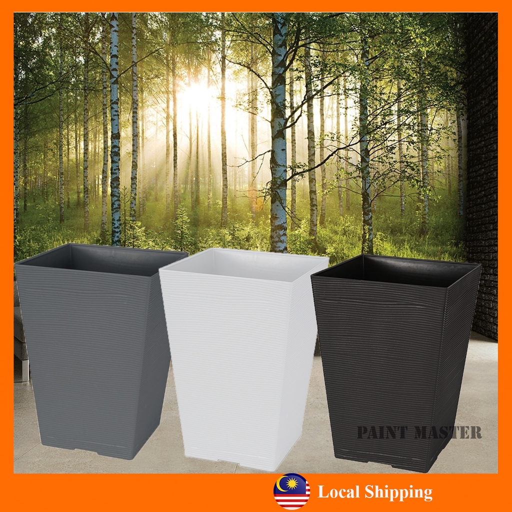 FELTON SQUARE FLOWER POT 2454 LARGE PLASTIC FLOWER POT FOR INDOOR   E2e955ca771ac0598c1eff04fb7b485d