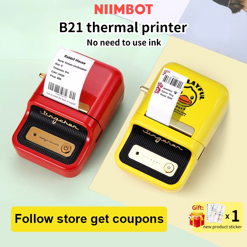 Niimbot B21 Label Printer Portable Thermal Wireless Bluetooth Printer Label Maker Store Price 7237