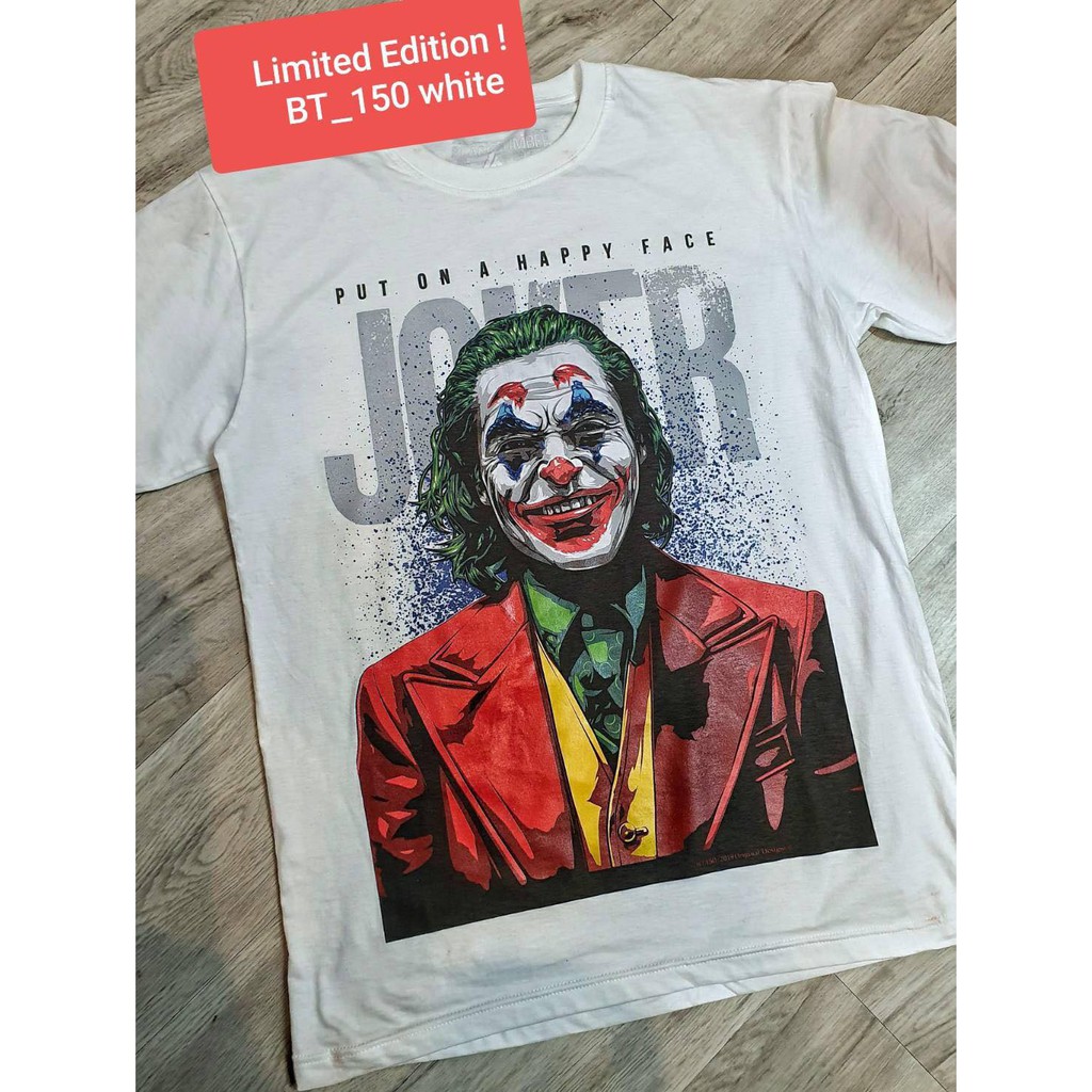 LIMITED EDITION BT150 JOKER Joaquin Phoenix (white) Original Black Timber T-Shirt