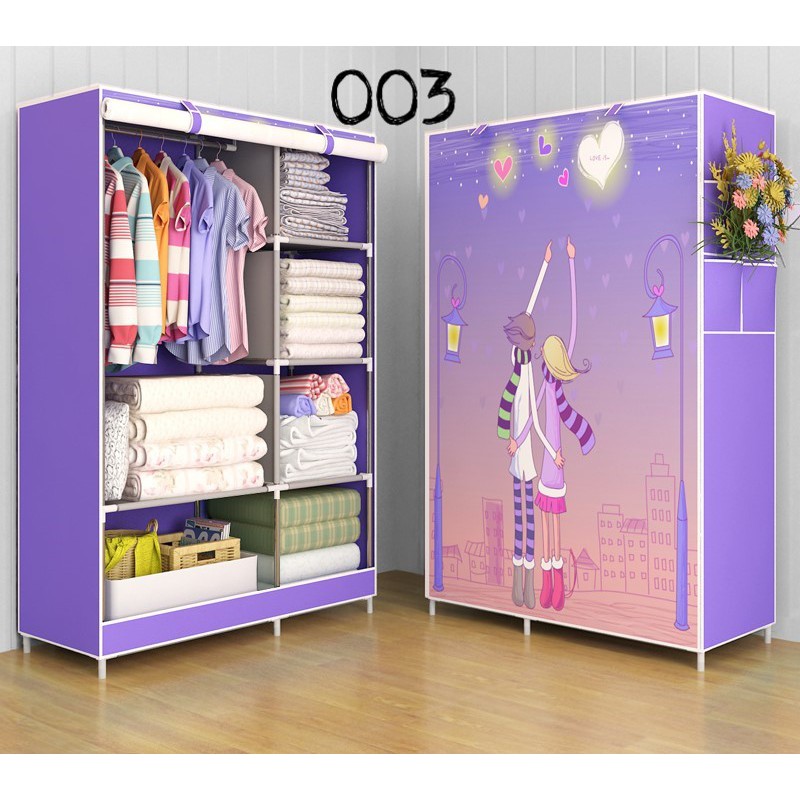 Canvas Cloth Wardrobe Shopee Malaysia