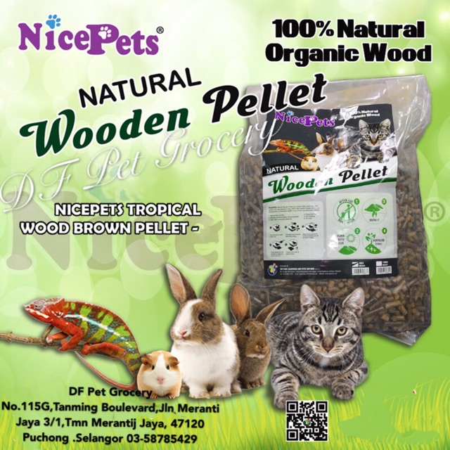 Nice Pets Natural Wooden Pellet 4kg Rabbit Bedding / Hedgehog Bedding