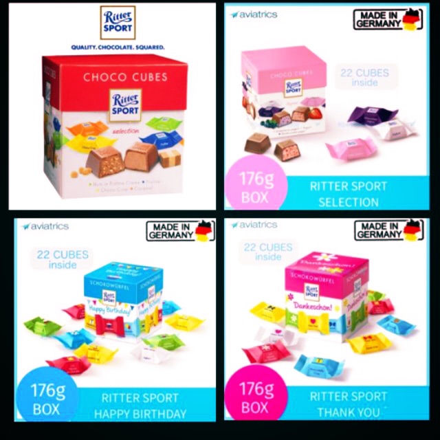 🎉🎊RITTER SPORT BOX🎈176g...22pcs🎊🎉 | Shopee Malaysia