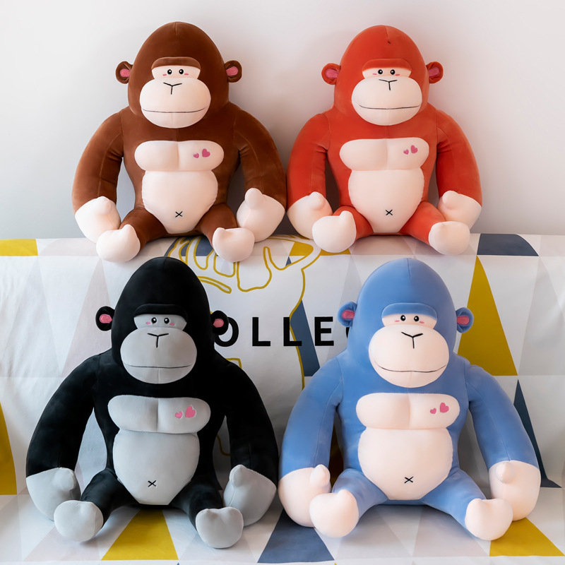 (30cm-55cm) Creative monkey pillow plush toy orangutan doll King Kong Doll Girl large doll birthday present man