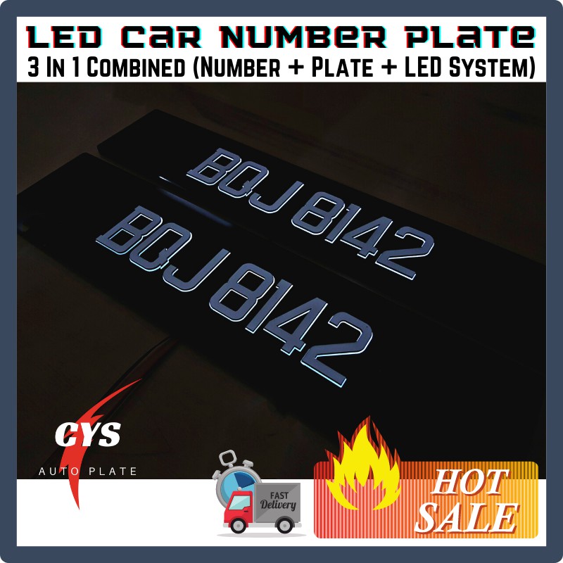 Led Light Car Number Plate Shopee Malaysia